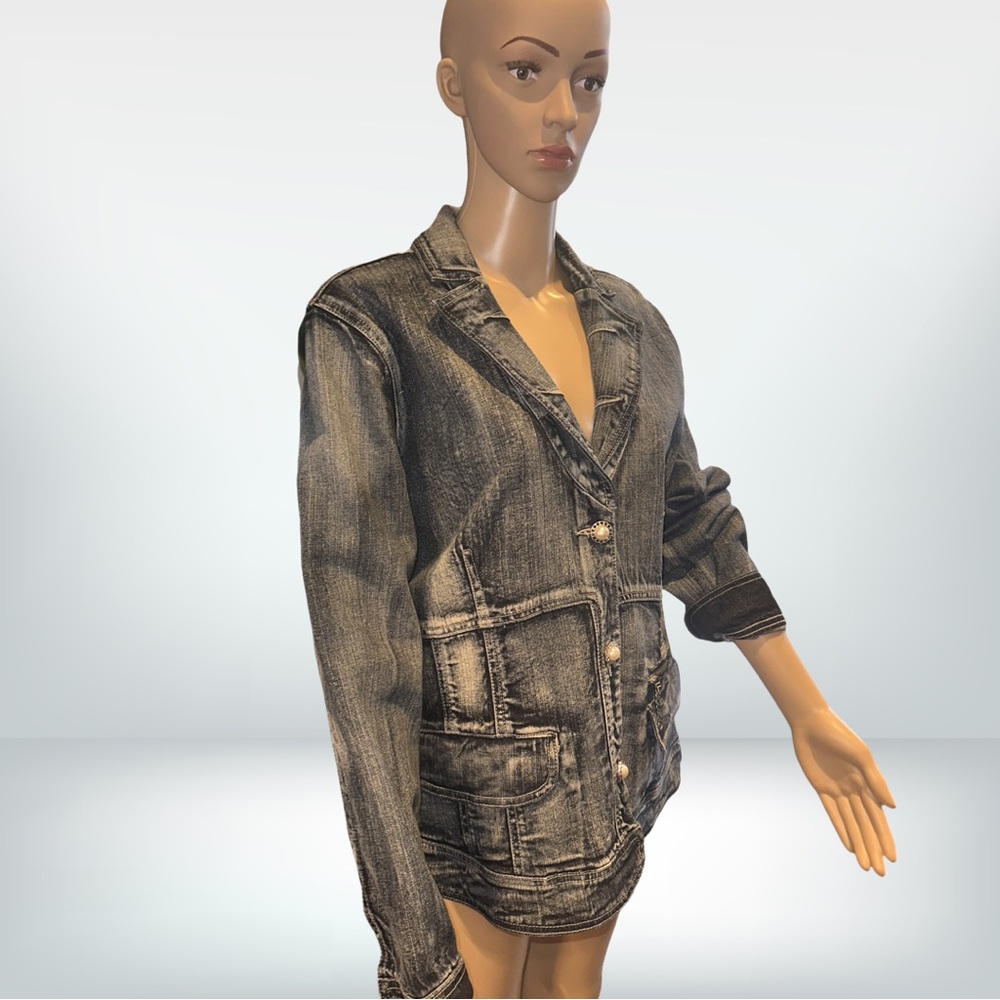 MXM medium color Denim Jacket NWT 18